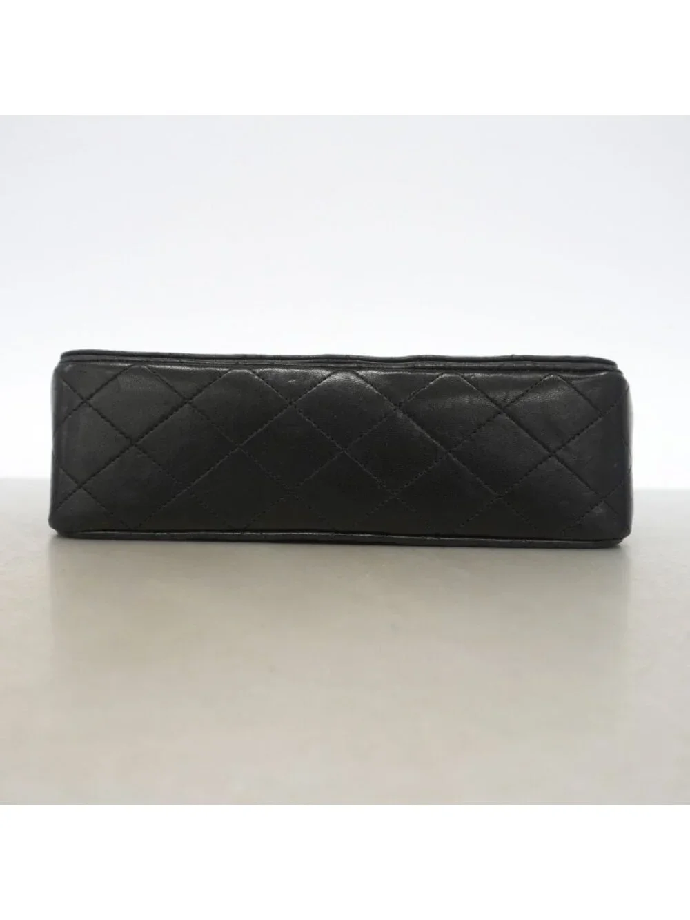 Chanel Shoulder Bag Quilted Lambskin Black Gold